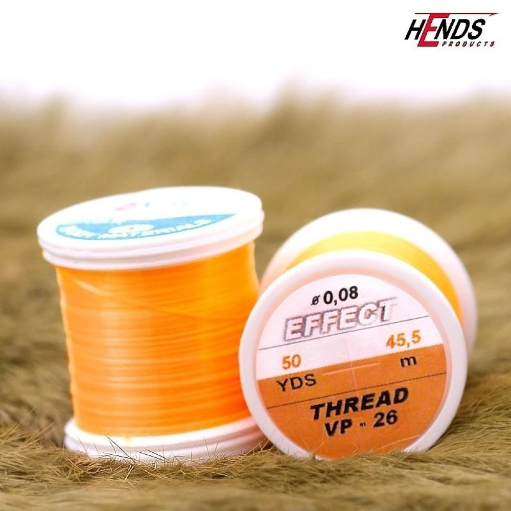 Монтажная нить HENDS Effect Thread – Orange Fluo Light (светлый флуо-оранжевый)