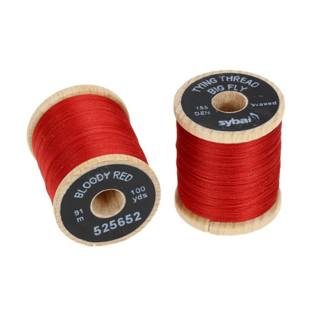 Монтажная нить Sybai Big Fly Tying Thread – Bloody Red (криваво-червний)