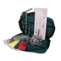 Набір Lineaeffe для в'язання мушок Fly Tying Kit in Case (станок, ножиці, пінцет, нитки, пір'я) в сумці