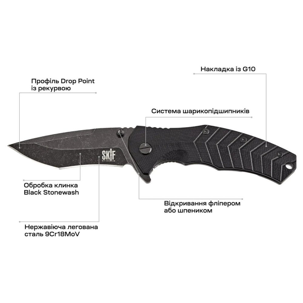 Нож складной Skif Griffin II BSW Black (422SEB)