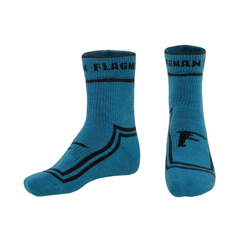 Шкарпетки термотрекінгові Flagman Flagman Extra Heat Merino Wool Middle Blue (розмір S 39-41)