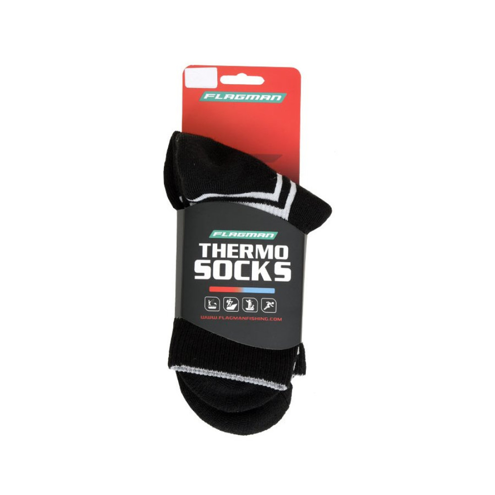 Шкарпетки термотрекінгові Flagman Extra Heat Merino Wool Middle Black (розмір S 39-41)