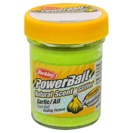 Паста Berkley PowerBait® Natural Glitter Trout Bait Garliс (Chartreuse) (50г)