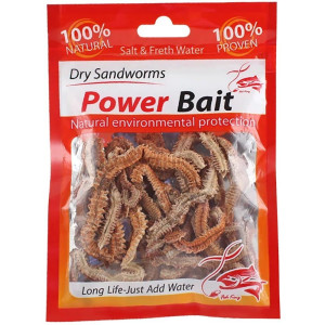Сушеный Нереис Power Bait морской лиманский червь для ловли пеленгаса (10г)