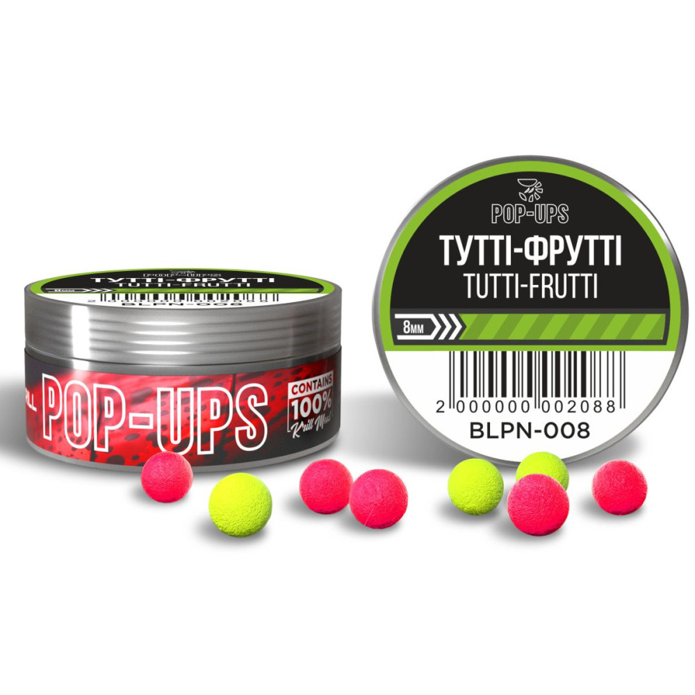 Бойлы INTERKRILL Pop-up Тутти-Фрутти/Tutti-Frutti 8мм (15г)