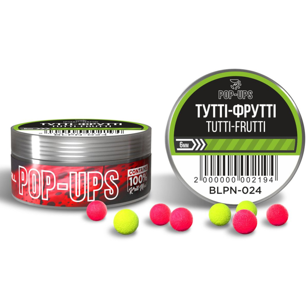 Бойлы INTERKRILL Pop-up Тутти-Фрутти/Tutti-Frutti 6мм (15г)