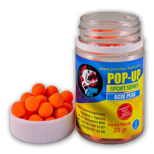 Бойлы Piranhas Baits Pop-up sport series 8mm Acid Pear (20g)
