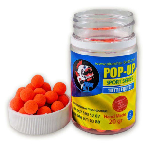 Бойлы Piranhas Baits Pop-up sport series 8mm Tutti Frutti (20g)