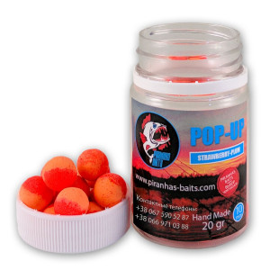 Бойлы Piranhas Baits Pop-up Eurostandard Series 10мм Strawberry-Plum (20г)