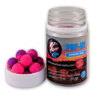 Бойлы Piranhas Baits Pop-up Eurostandard Series 10мм Cranberry-Squid (20г)