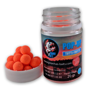Бойлы Piranhas Baits Pop-up Eurostandard Series 10мм Tutti-Frutti (20г)