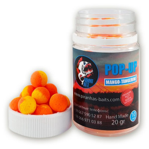 Бойлы Piranhas Baits Pop-up Eurostandard Series 10мм Mango-Tangerine (20г)