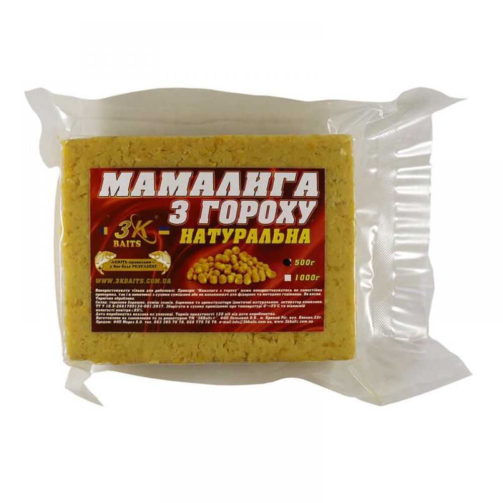 Мамалыга 3KBaits из гороха (натуральная), 500г