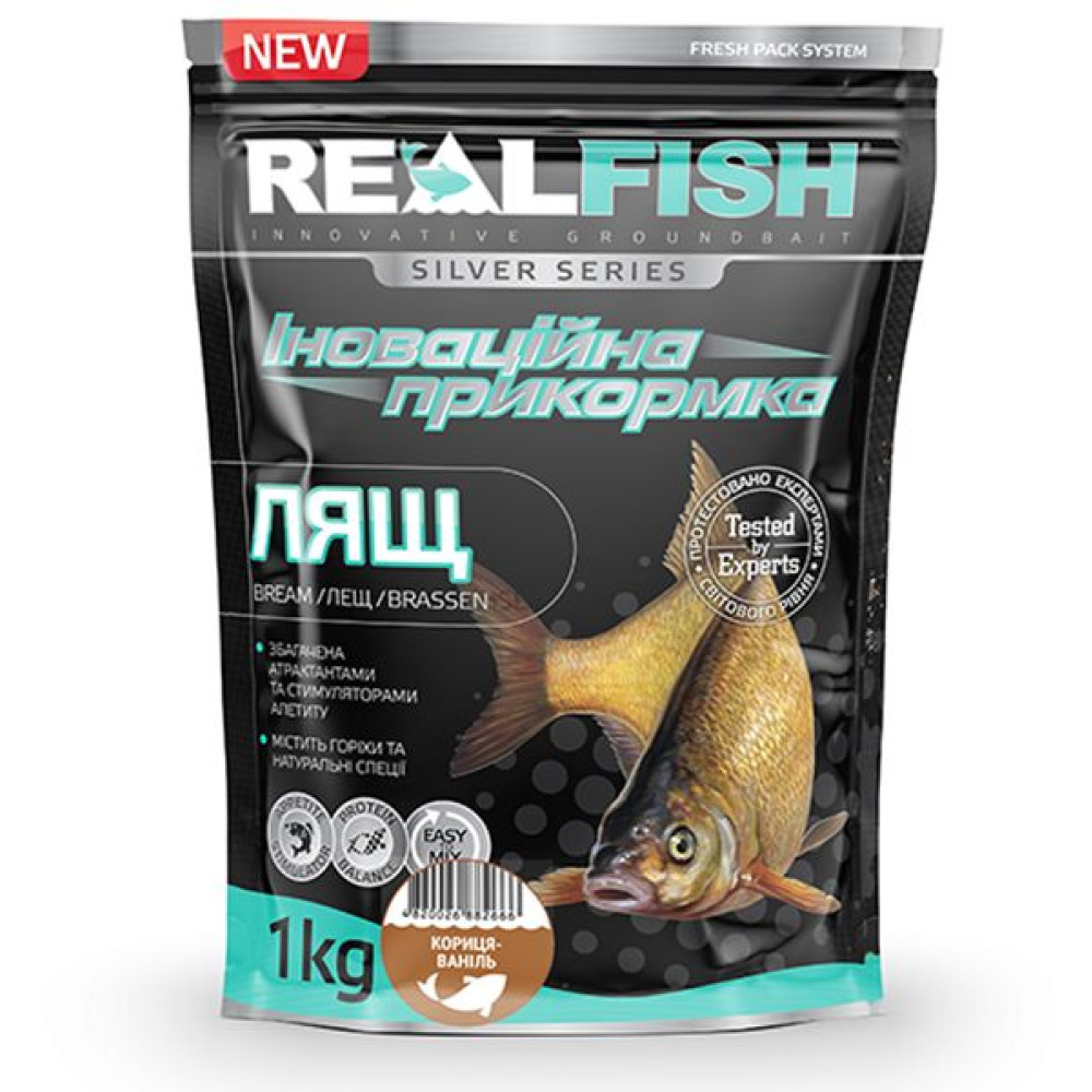 Прикормка Real Fish Лещ Корица-Ваниль (1кг)