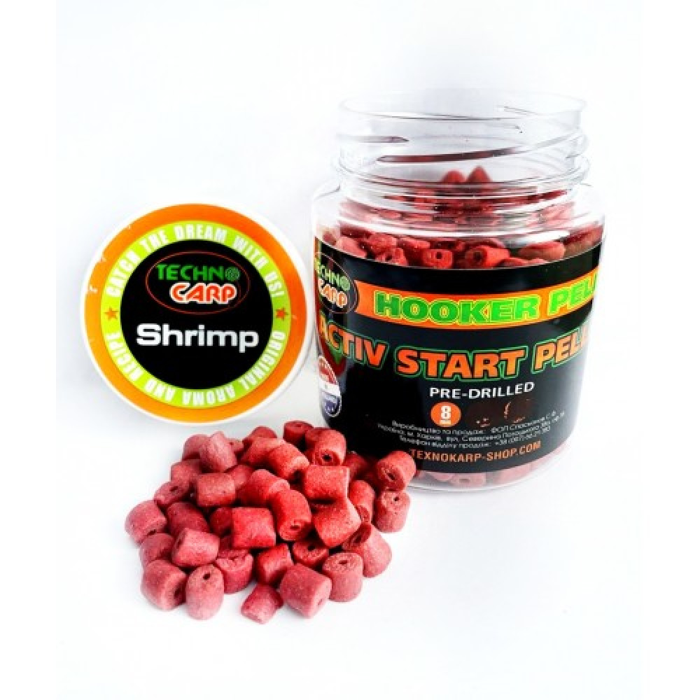 Пеллетс TechnoCarp Activ start pellets Shrimp (креветка) 8mm 170g