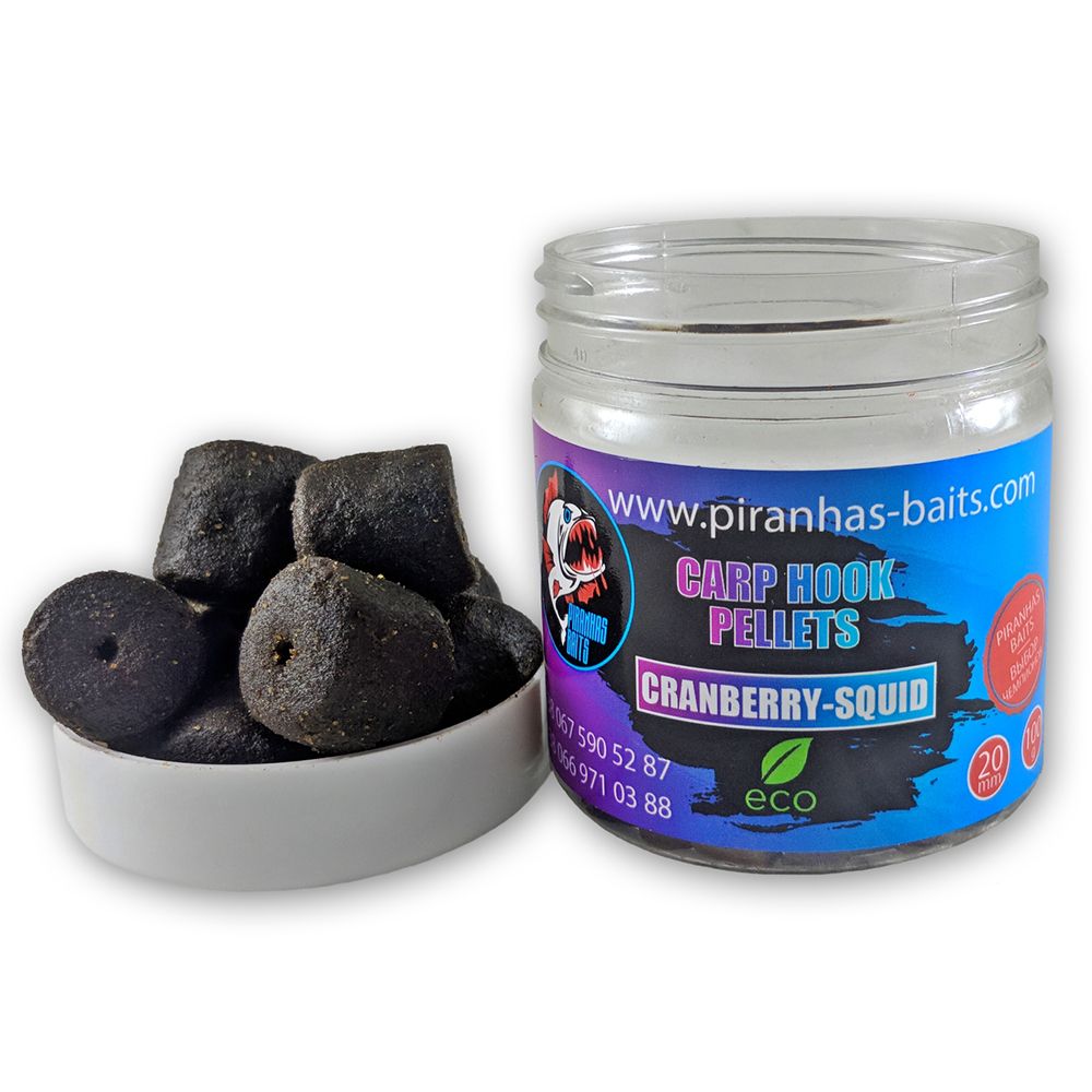 Пеллетс Piranhas Baits Carp Hook Pellets Cranberry Squid 20mm 100g