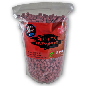 Пеллетс Piranhas Baits Liver-Spices 8mm 1kg