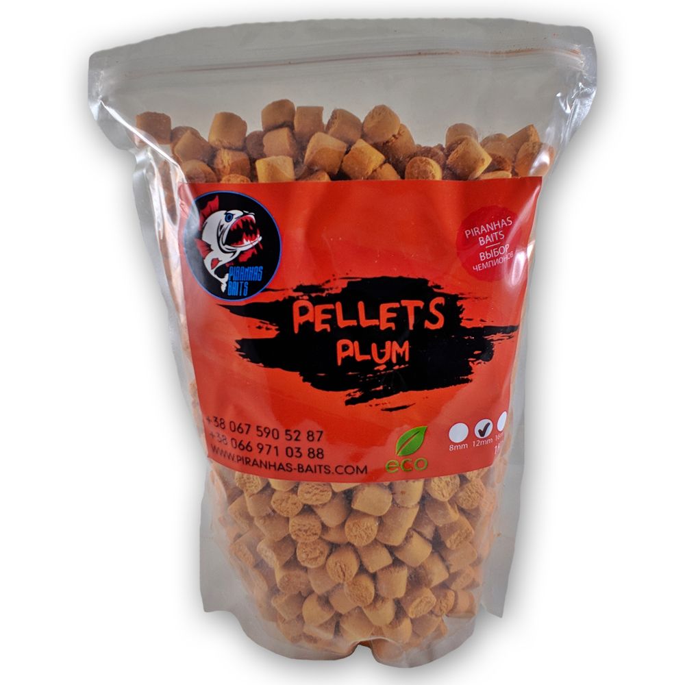 Пеллетс Piranhas Baits Plum 12mm 1kg