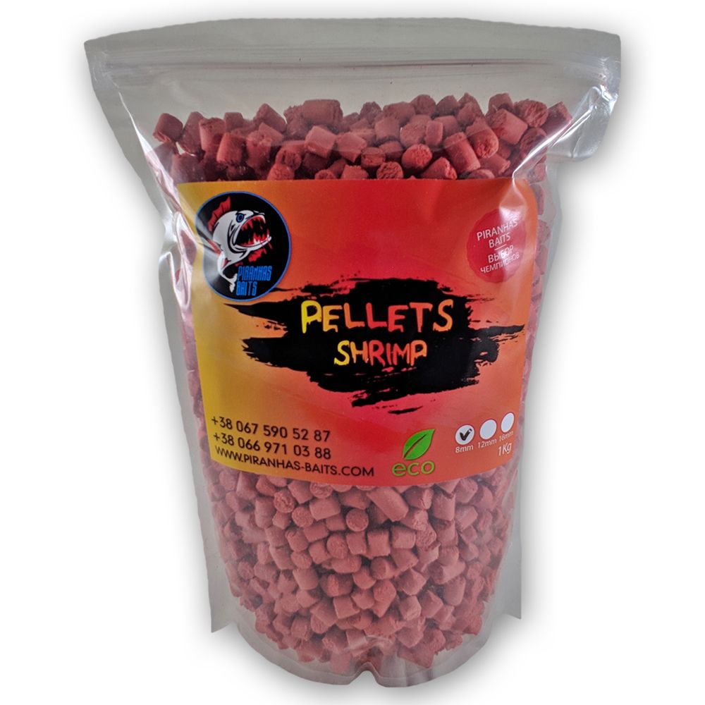 Пеллетс Piranhas Baits Shrimp 8mm 1kg