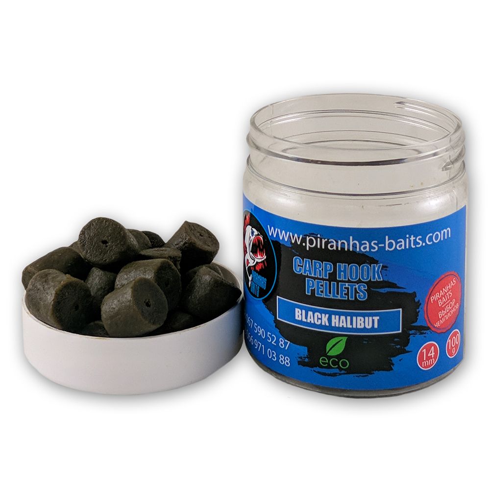 Пеллетс Carp Hook Pellets Black Halibut 14mm 100g