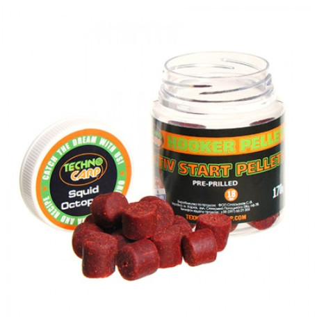 Пеллетс TechnoCarp Activ start pellets Squid octopus (кальмар і восьминіг) 18mm 170g