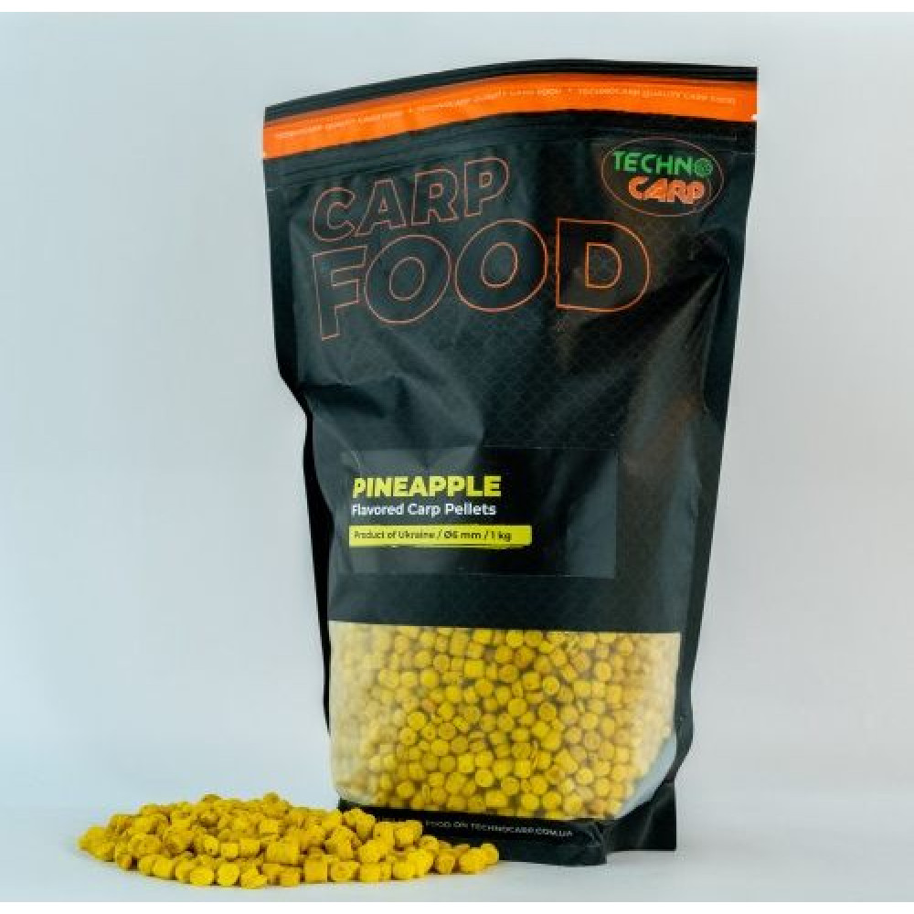 Пеллетс TechnoCarp Flavored carp pellets "Pineapple" 6мм 1.0кг