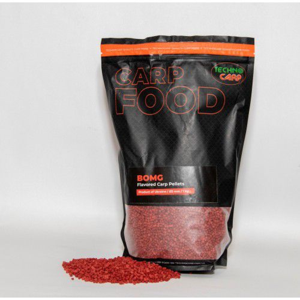 Пеллетс TechnoCarp Flavored carp pellets "B.O.M.G" 3мм 1.0кг
