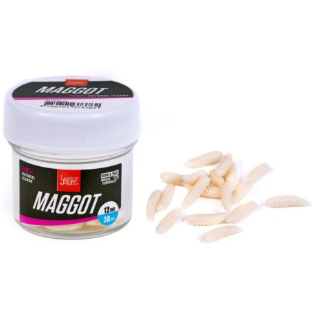 Опарыш силиконовый Lucky John Maggot 14мм (25 шт.) #001