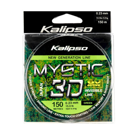 Леска Kalipso Mystic 3D Green 150м 0.23мм 6.8кг Леска Kalipso Mystic 3D Green 150м 0.23мм 6.8кг