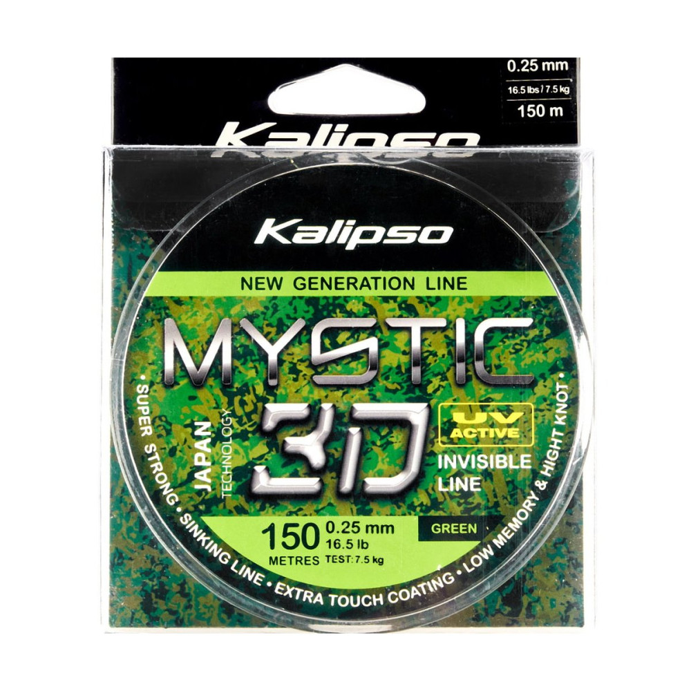 Леска Kalipso Mystic 3D Green 150м 0.25мм 7.5кг