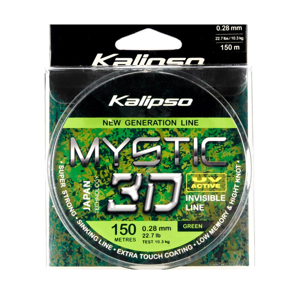 Леска Kalipso Mystic 3D Green 150м 0.28мм 10.3кг