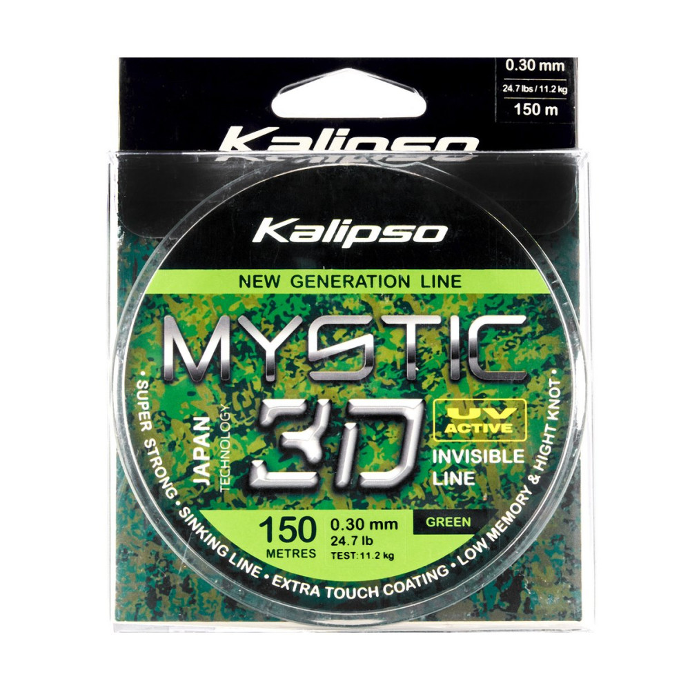 Леска Kalipso Mystic 3D Green 150м 0.30мм 11.2кг
