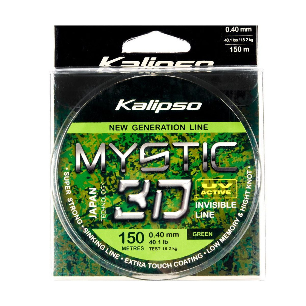 Леска Kalipso Mystic 3D Green 150м 0.40мм 18.2кг