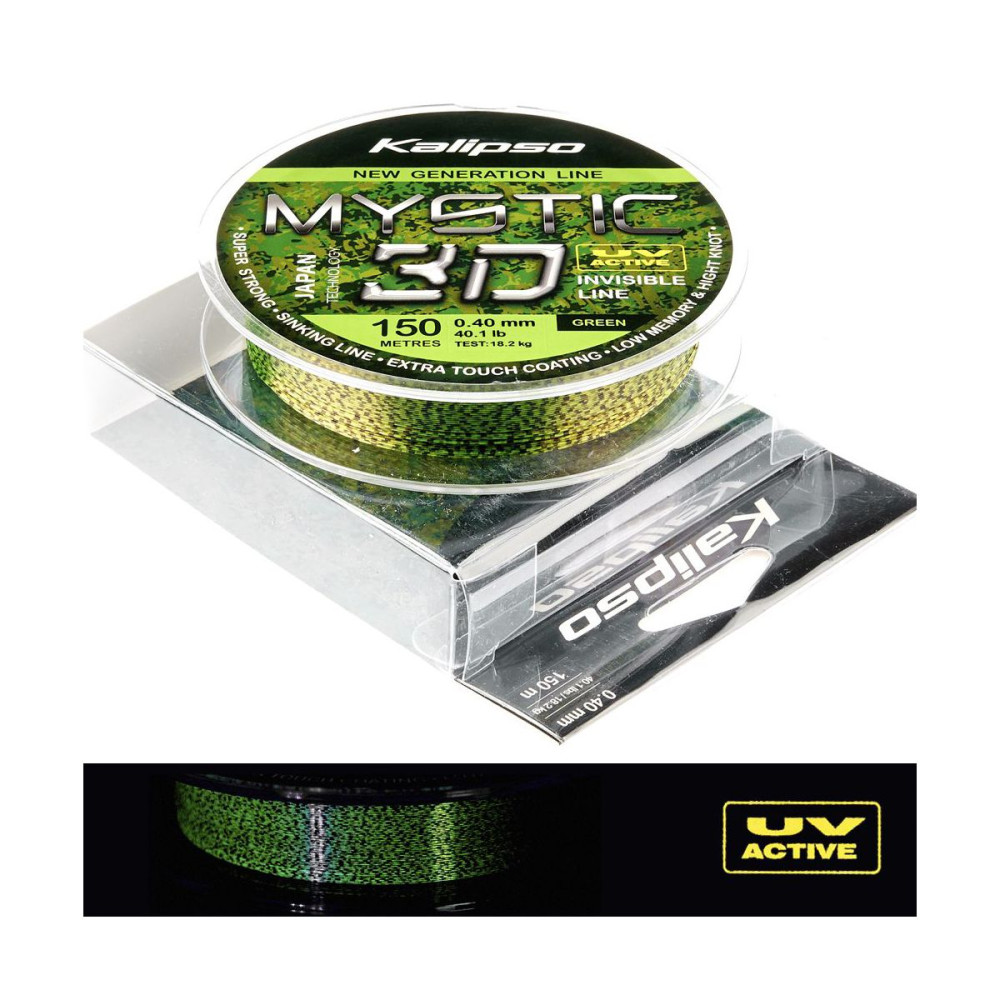 Леска Kalipso Mystic 3D Green 150м 0.40мм 18.2кг