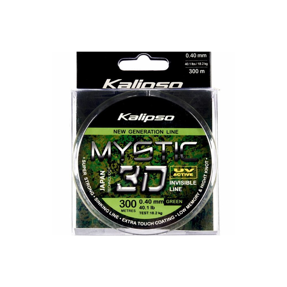 Леска Kalipso Mystic 3D Green 300м 0.40мм 18.2кг