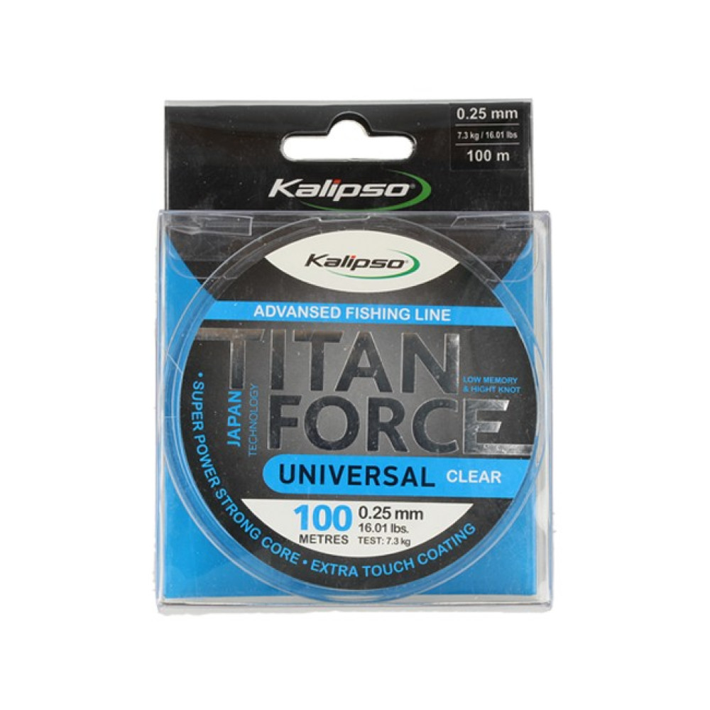 Леска Kalipso Titan Force Universal CL 100м 0.18мм 5.2кг