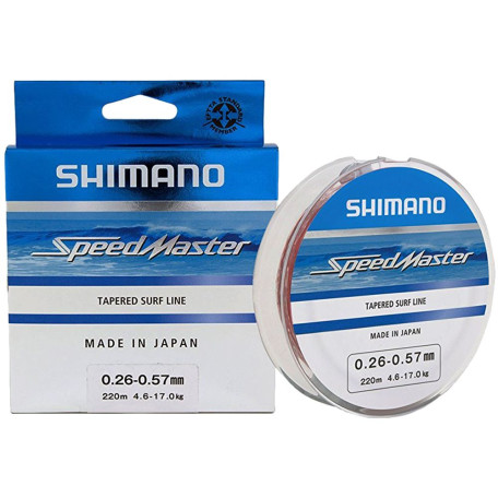 Леска с шок-лидером Shimano Speedmaster Tapered Surf Line 220m 0.23-0.57мм 3.6-17.0кг