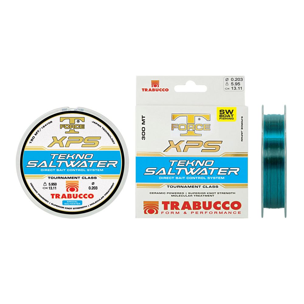 Леска Trabucco T-FORCE XPS Tekno Saltwater 150м 0.25мм 8.67кг