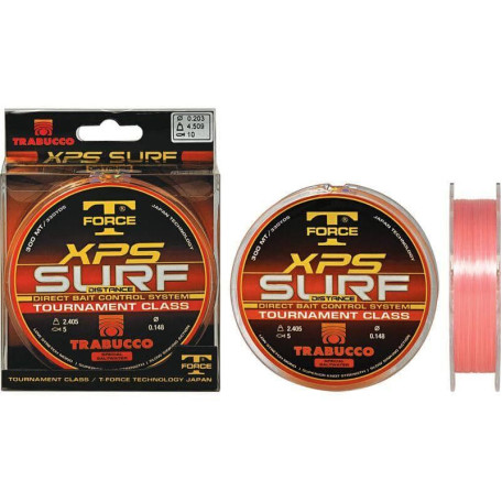 Леска Trabucco T-FORCE XPS Surf Distance 300м 0.25мм 7.034кг