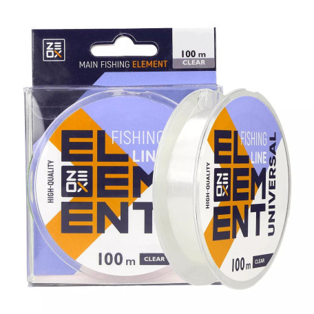 Волосінь ZEOX Element Universal Line 100м Clear 0.256мм 7.4кг