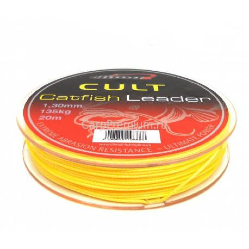 Повідковий матеріал Climax CULT Catfish Leader сомовий 1.30mm 135kg жовтий (20m)