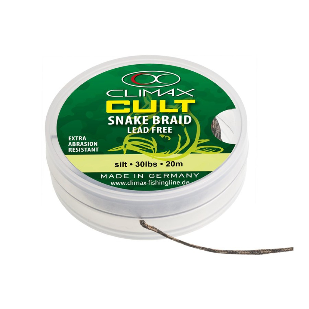 Лідкор без свинцю Climax CULT Snake Braid 40lb 19.5кг 10м (silt)