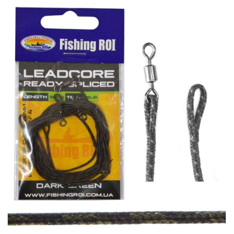 Lead Core петли Fishing ROI тёмно-зелёный 35Lb (3 шт.)