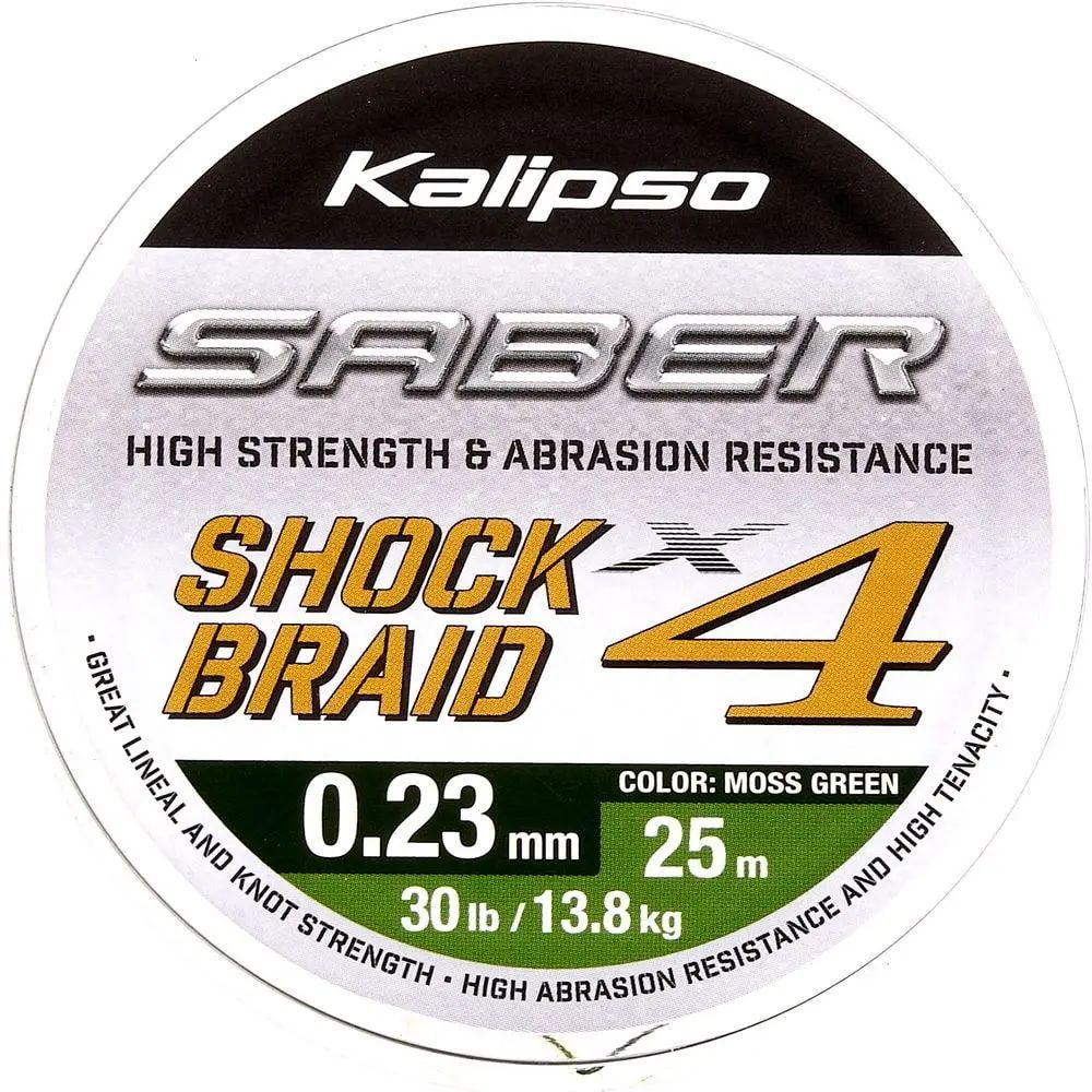 Шок-лидер Kalipso Saber Shock Braid X4 MG 25м 0.23мм 13.8кг