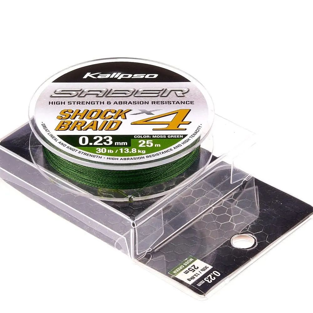 Шок-лидер Kalipso Saber Shock Braid X4 MG 25м 0.23мм 13.8кг