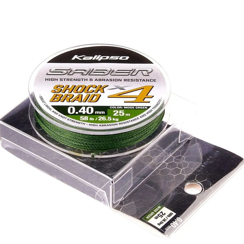 Шок-лидер Kalipso Saber Shock Braid X4 MG 25м 0.40мм 26.5кг