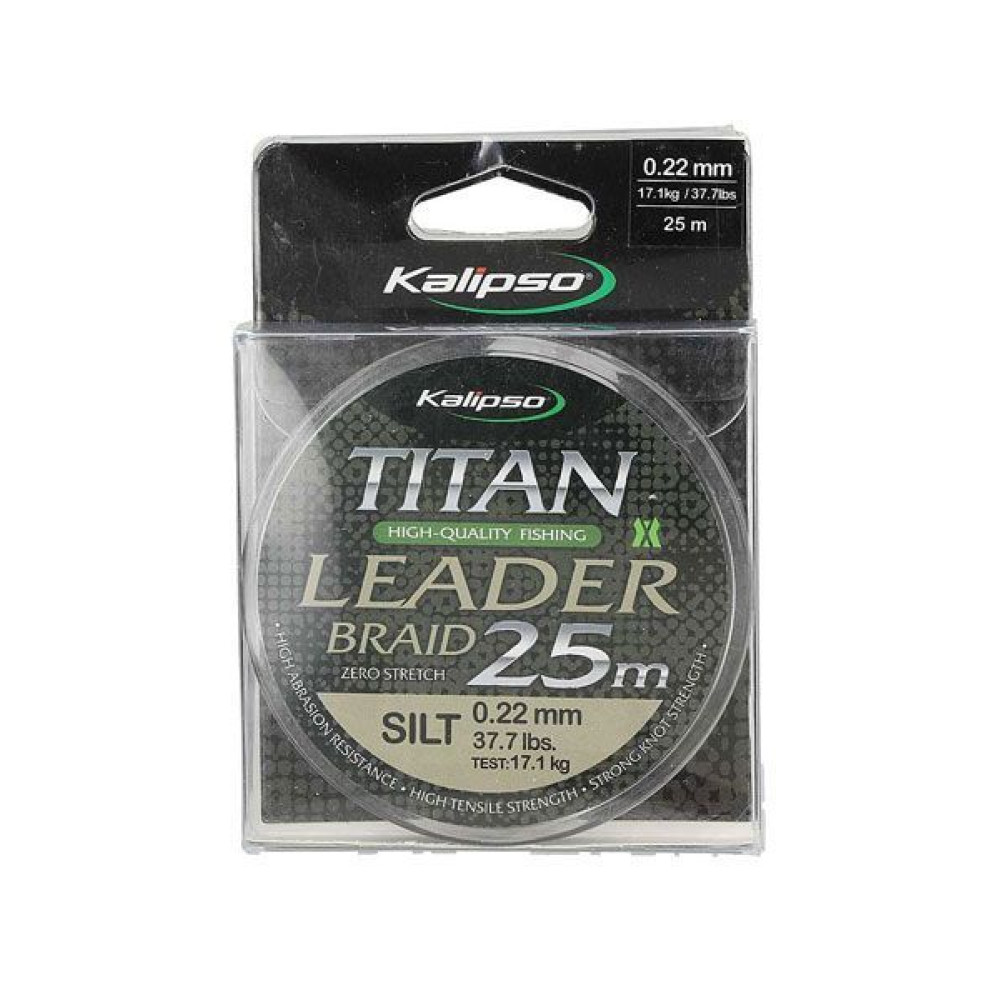 Шнур Kalipso Titan Leader Braid Silt 25м 0.25мм 19.5кг