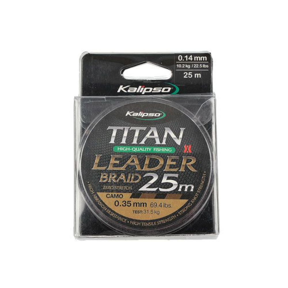 Шнур Kalipso Titan Leader Braid Camo 25м 0.22мм 17.1кг