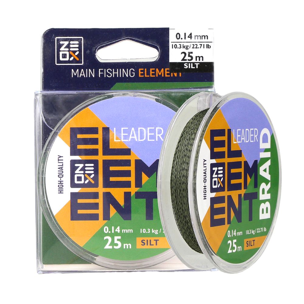 Шнур Zeox Element Leader Braid Silt 25м 0.12мм 7.6кг