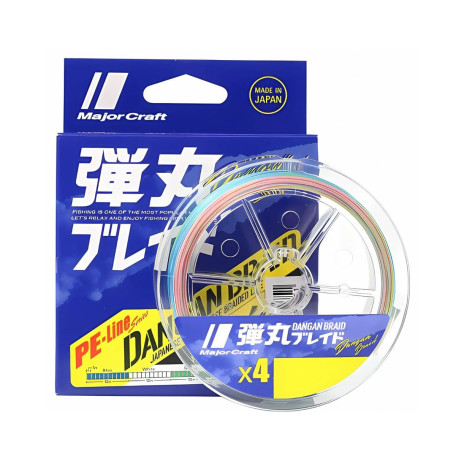 Шнур Major Craft  Lines Dangan Braid X4 150м Multicolor PE 0.6/12lb 0.10mm